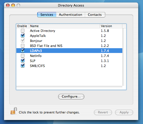 Enable and configure LDAPv3 plugin