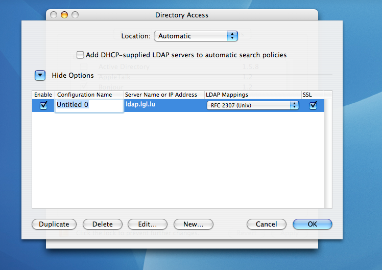 List of LDAP servers